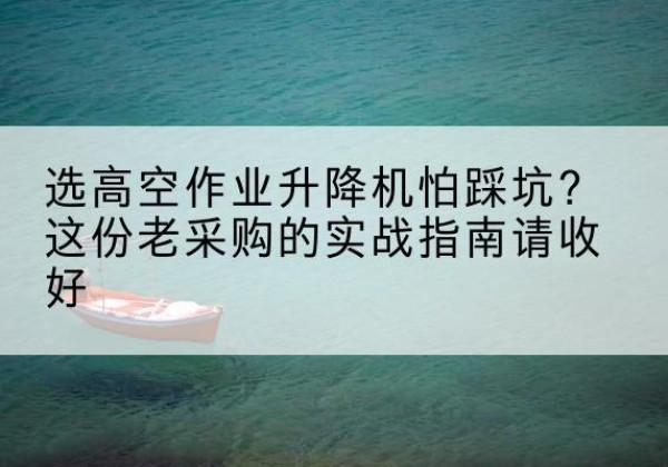 威海高空作业升降机厂家推荐-选高空作业升降机怕踩坑？这份老采购的实战指南请收好